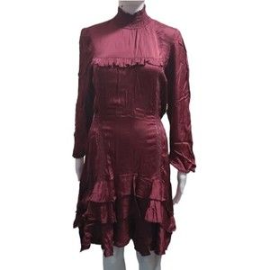 Made in Italy Artemesia wine long sleeve dress M
